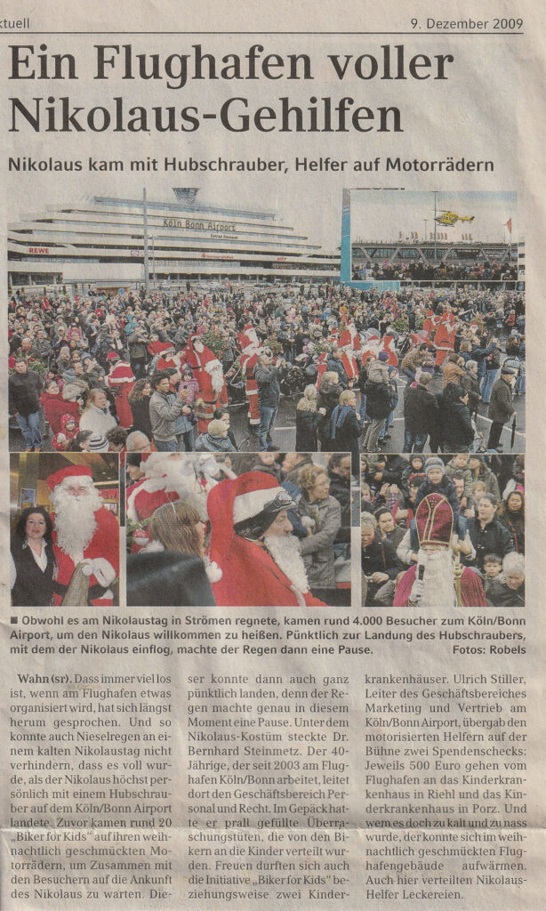Ein Flughafen voller Nikolaus-Gehilfen