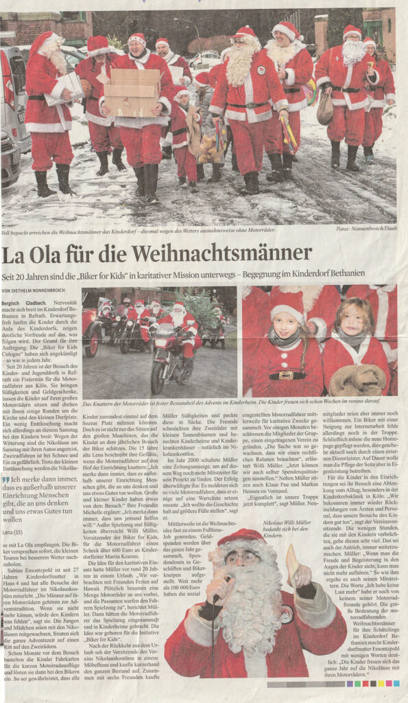 La Ola für die Weihnachtsmänner