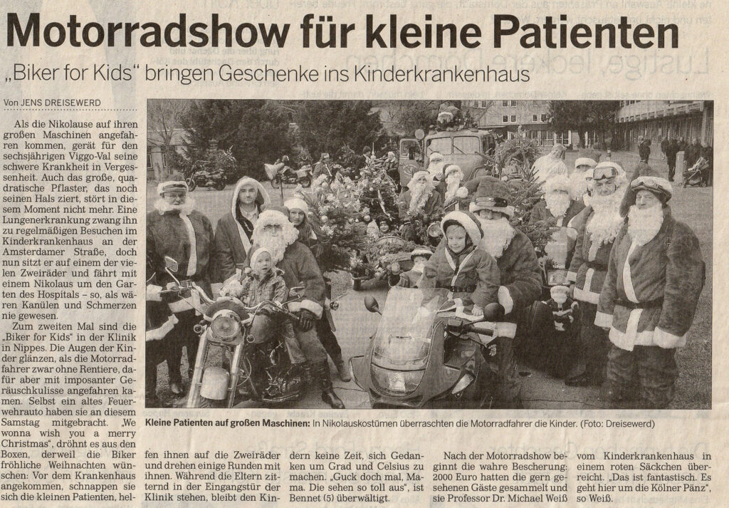 Motorradshow für kleine Patienten