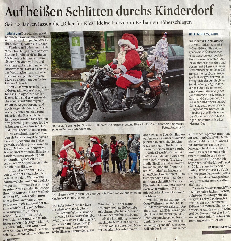 Auf heißen Schlitten durchs Kinderdorf